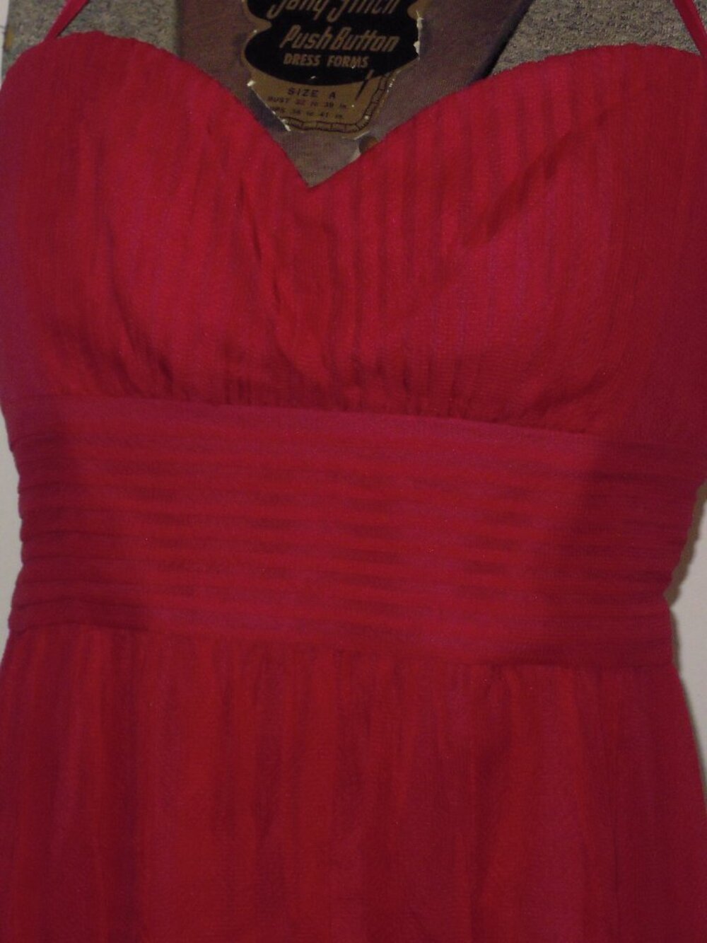 Long Gown Dress BCBGMAXAZRIA Fuschia Sz 10 100% Silk Strapless Lined Sweetheart